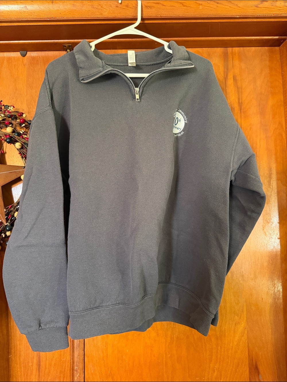 Jerzees Black Men's Zip-Up Quarter Sweatshirt